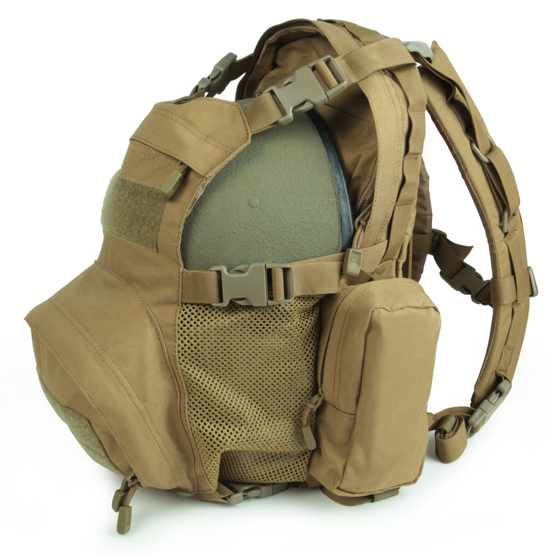 Backpack sales helmet carrier